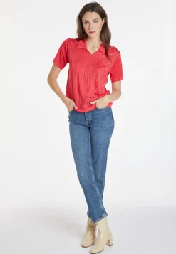 Montagut Chemisiers Et Polos-Polo Fil Lumière à motifs - Kyara 52-Rouge