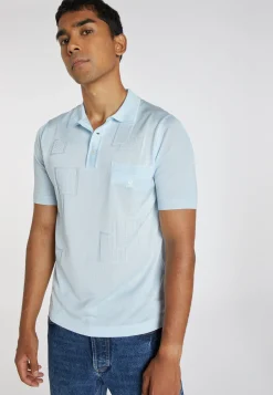 Montagut Polos Et T-Shirts-Polo Fil Lumière à motifs - Aldric 04-Bleu clair