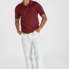 Montagut Le Fil Lumière®-Polo Fil Lumière à motifs - Albini 51-Bordeaux