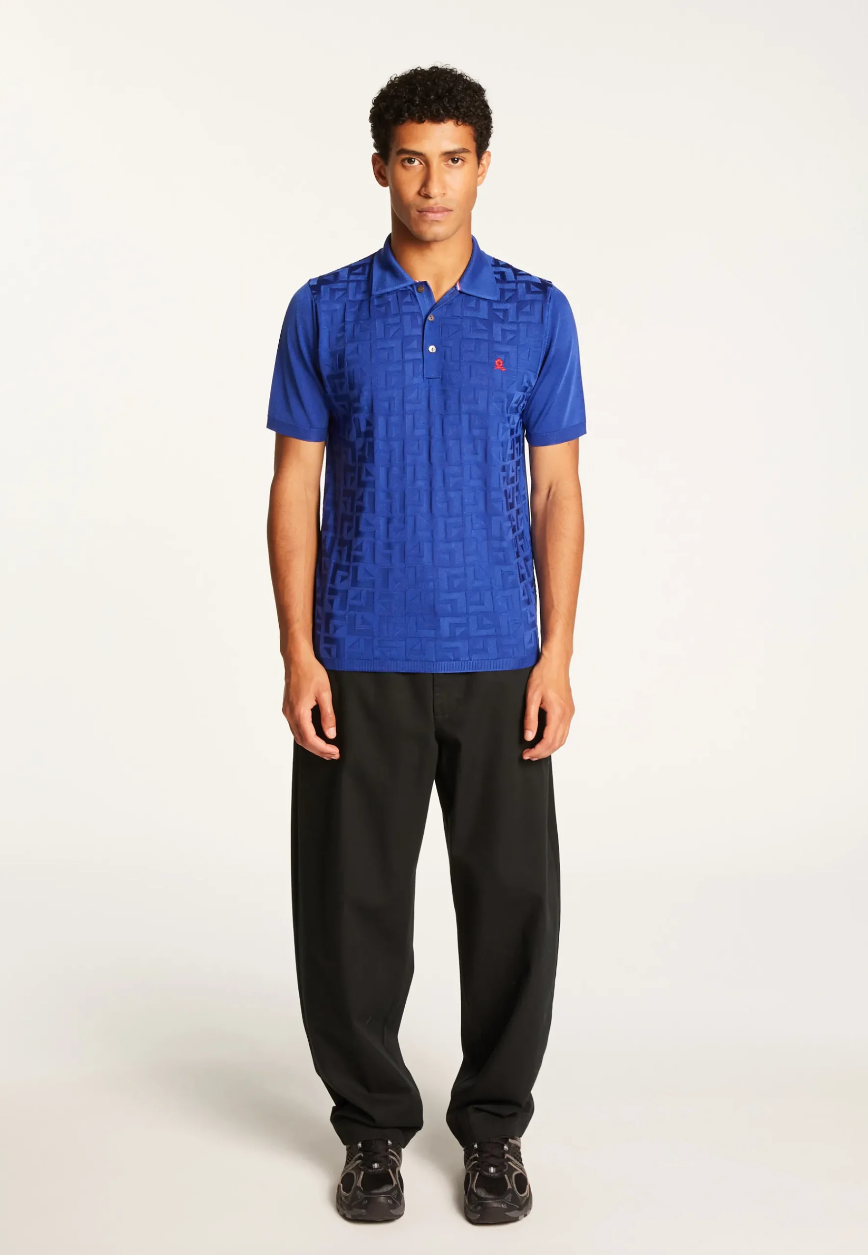 Montagut Polos Et T-Shirts-Polo Fil Lumière à motifs - Juan 48-Bleu roi