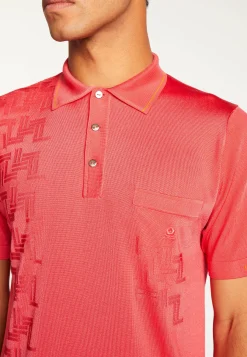 Montagut Le Fil Lumière®-Polo Fil Lumière à motifs - Stenley 49-Turquoise
