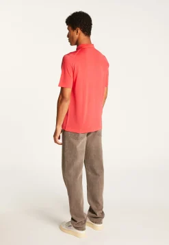 Montagut Le Fil Lumière®-Polo Fil Lumière à motifs - Stenley 19-Rouge clair