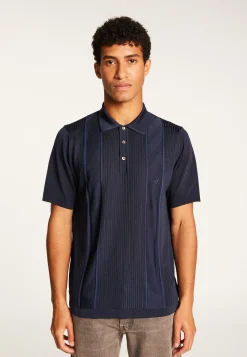 Montagut Polos Et T-Shirts-Polo Fil Lumière à rayures - Alvare 75-Bleu nuit