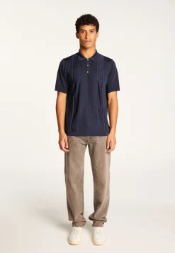 Montagut Polos Et T-Shirts-Polo Fil Lumière à rayures - Alvare 75-Bleu nuit