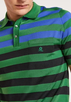 Montagut Polos Et T-Shirts-Polo Fil Lumière à rayures - Frederico 22-Vert moyen