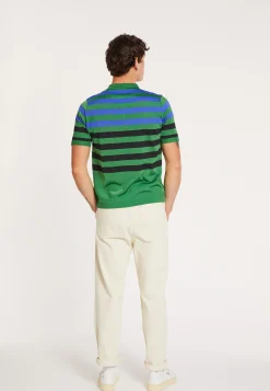 Montagut Polos Et T-Shirts-Polo Fil Lumière à rayures - Frederico 22-Vert moyen