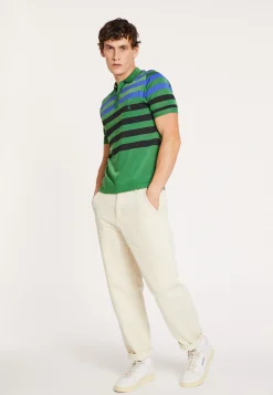 Montagut Polos Et T-Shirts-Polo Fil Lumière à rayures - Frederico 22-Vert moyen