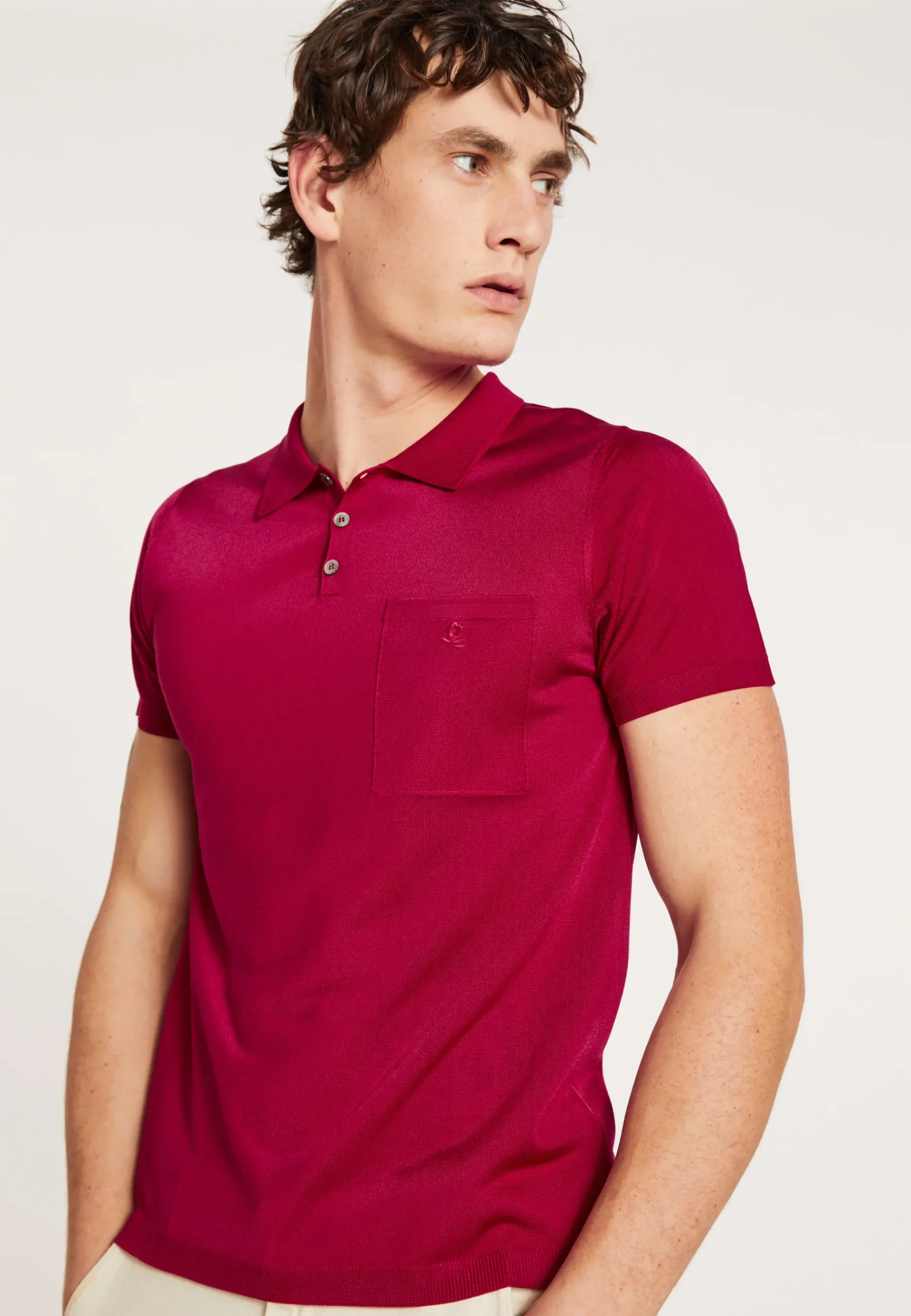 Montagut Polos Et T-Shirts-Polo Fil Lumière poche avant - Blaze 51-Bordeaux