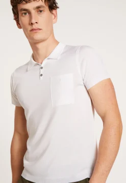 Montagut Polos Et T-Shirts-Polo Fil Lumière poche avant - Blaze 02-Blanc