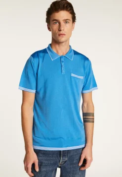 Montagut Polos Et T-Shirts-Polo fines rayures Fil Lumière - Basso 48-Bleu roi