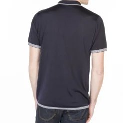 Montagut Polos Et T-Shirts-Polo fines rayures Fil Lumière - Basso 05-Bleu marine