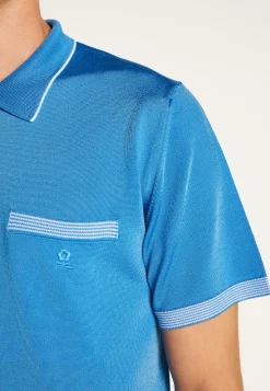 Montagut Polos Et T-Shirts-Polo fines rayures Fil Lumière - Basso 48-Bleu roi
