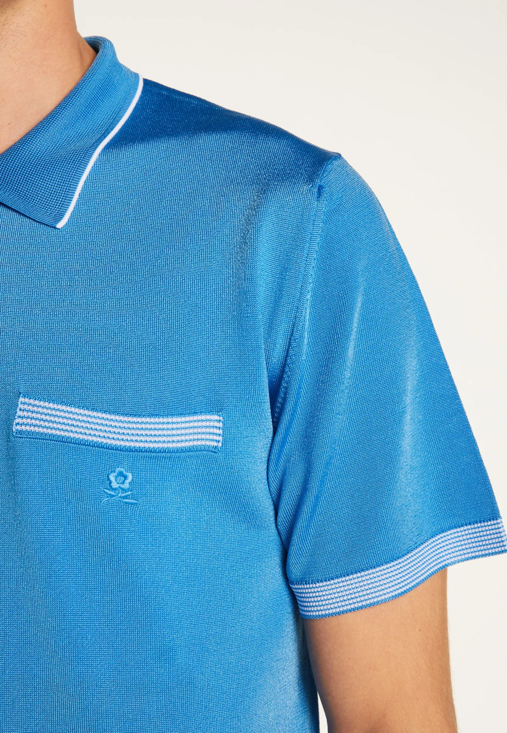 Montagut Polos Et T-Shirts-Polo fines rayures Fil Lumière - Basso 48-Bleu roi