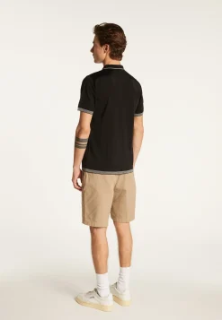 Montagut Polos Et T-Shirts-Polo fines rayures Fil Lumière - Basso 01-Noir