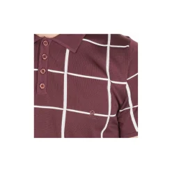 Montagut Polos Et T-Shirts-Polo homme carreaux Fil Lumière - Marin 51-Bordeaux