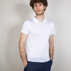 Montagut Polos Et T-Shirts-Polo manches courtes en Fil Lumière - Babar 02-Blanc
