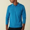 Montagut Polos Et T-Shirts-Polo manches longues en Fil Lumière à motifs arrondis - Defi 06-Bleu moyen