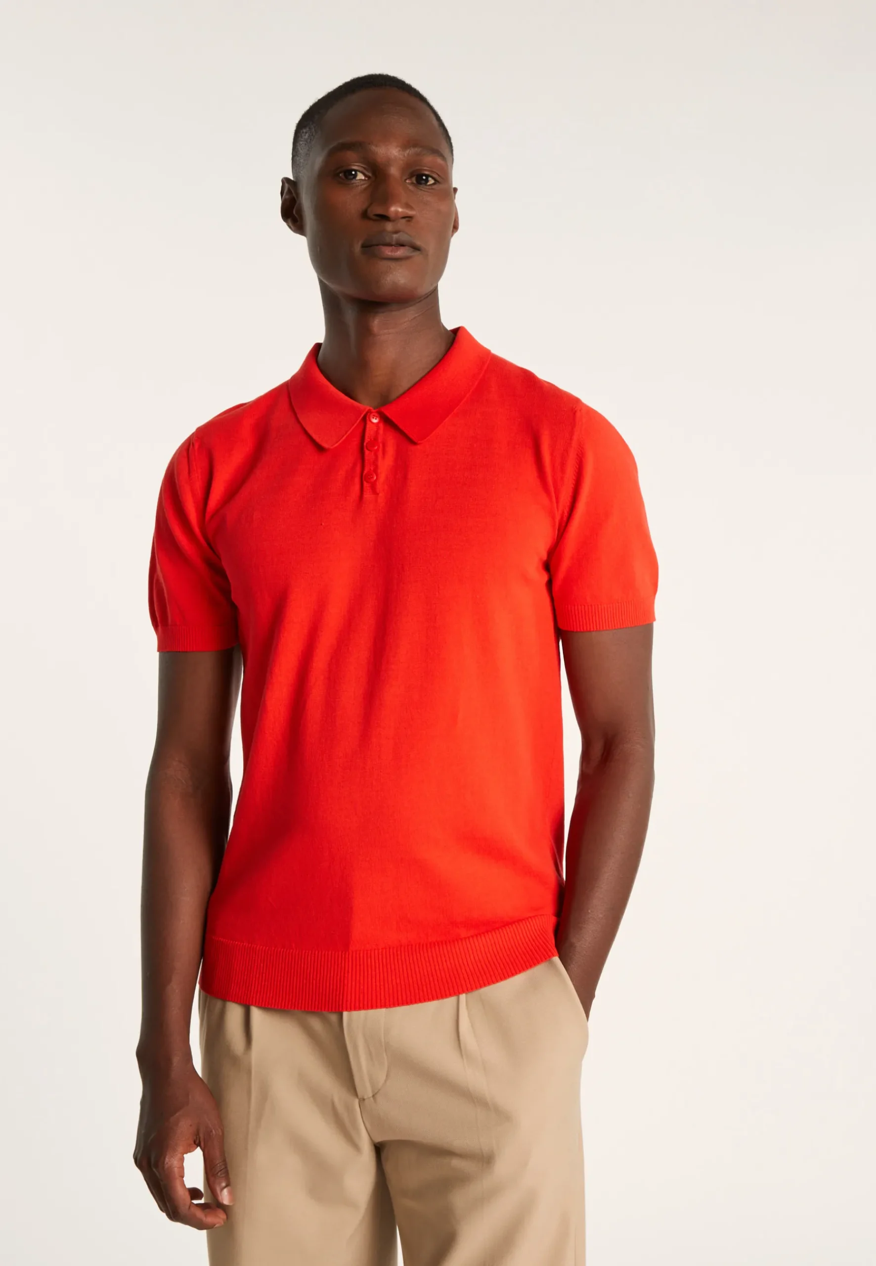 Montagut Polos Et T-Shirts-Polo uni en coton sec - Bank 52-Rouge