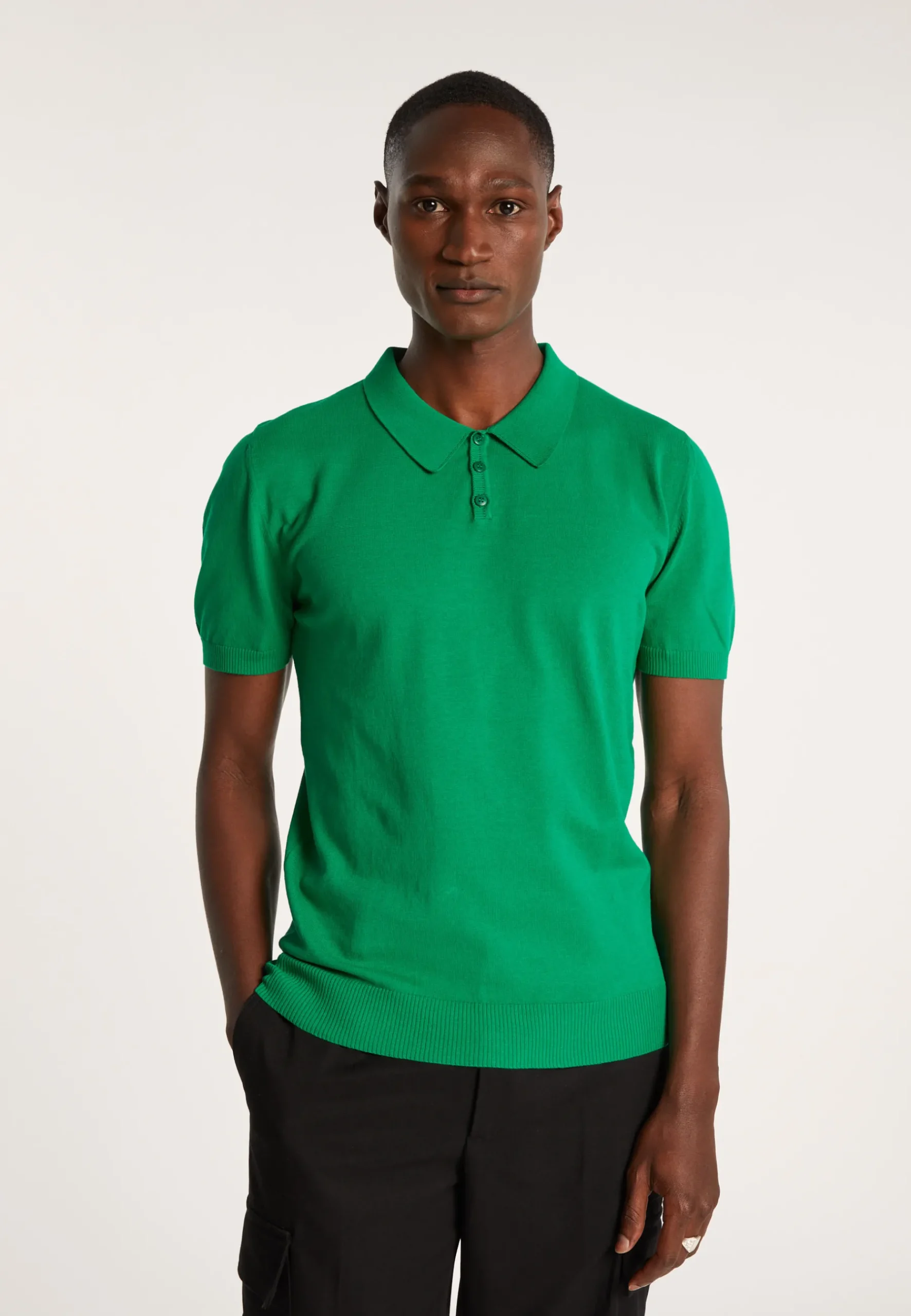 Montagut Polos Et T-Shirts-Polo uni en coton sec - Bank 22-Vert moyen