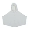 Montagut Cadeaux De Naissance-Poncho bébé en 100% coton bio - Flore 02-Blanc