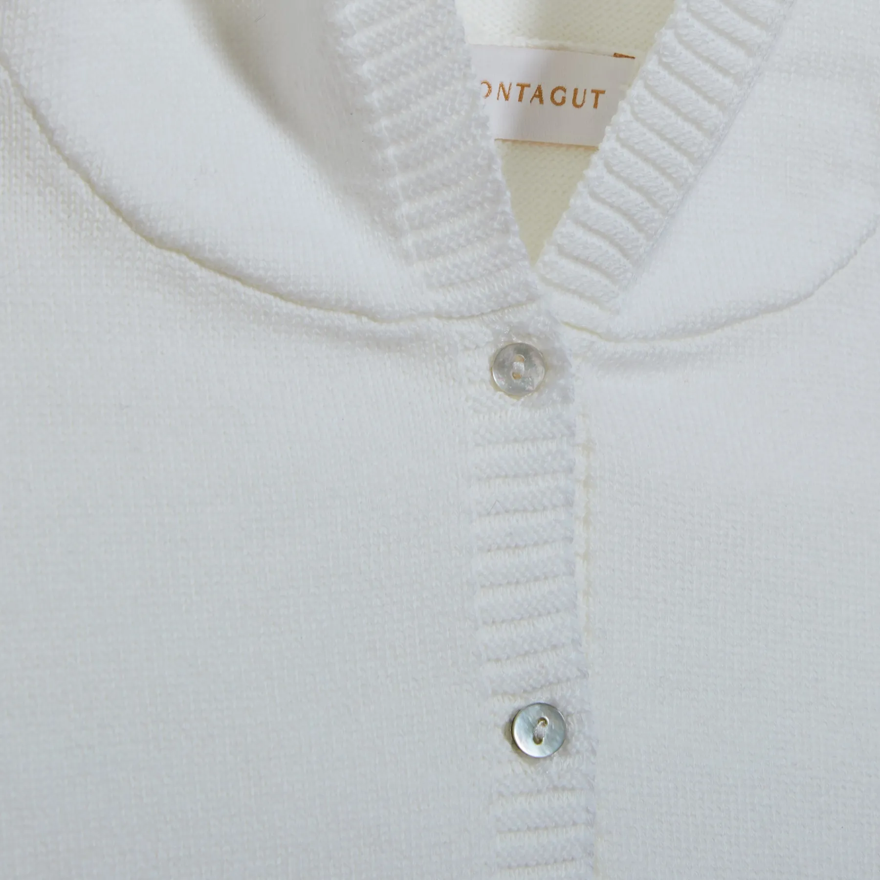 Montagut Cadeaux De Naissance-Poncho bébé en 100% coton bio - Flore 02-Blanc