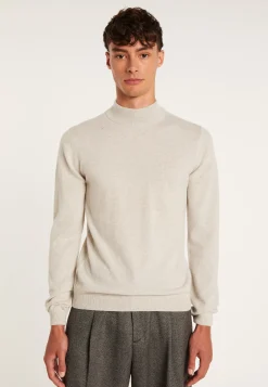 Montagut Pulls-Pull à col montant en cachemire - Balzan 11-Gris clair