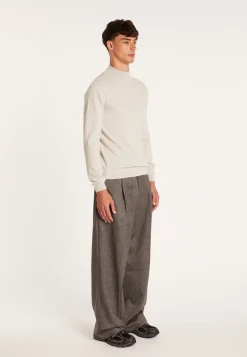 Montagut Pulls-Pull à col montant en cachemire - Balzan 11-Gris clair