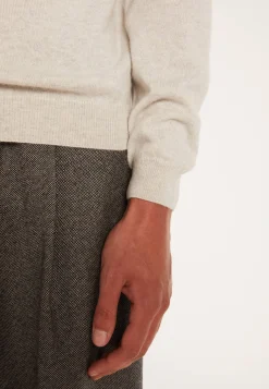 Montagut Pulls-Pull à col montant en cachemire - Balzan 11-Gris clair