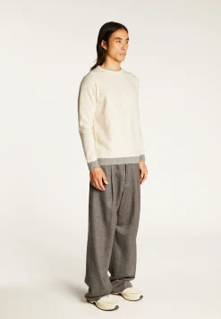 Montagut Pulls-Pull à motifs laine et cachemire - Samir 82-Ecru