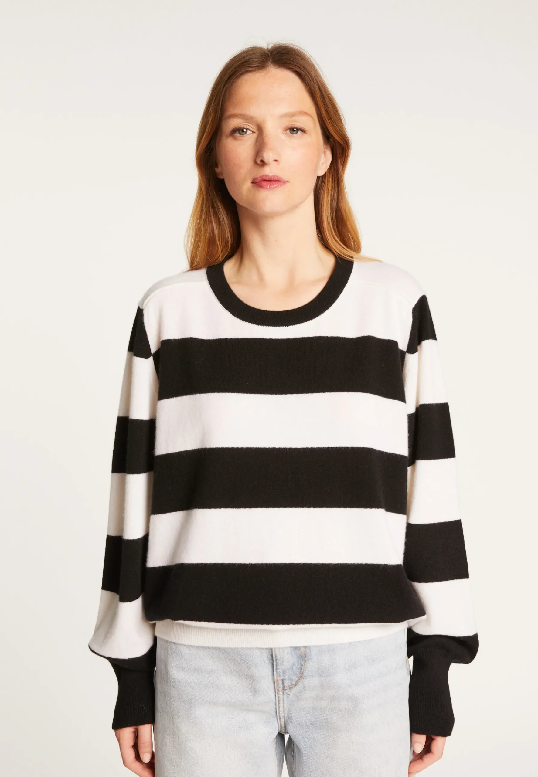 Montagut Pulls-Pull à rayures en cachemire - Rosie 01-Noir