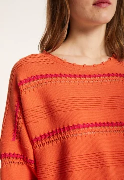 Montagut Pulls-Pull à rayures en coton - Luna 15-Orange