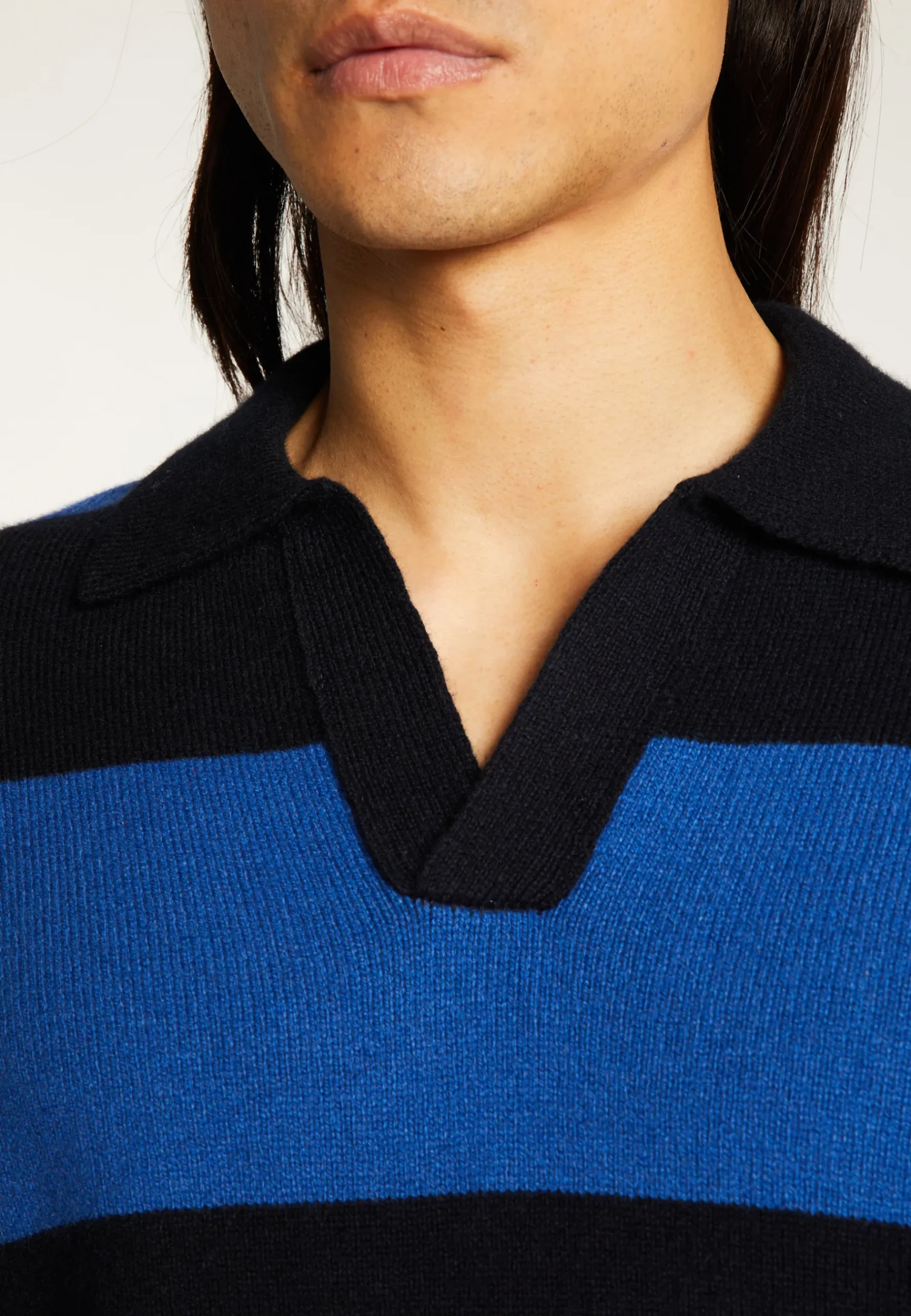 Montagut Pulls-Pull à rayures laine et cachemire - Sean 05-Bleu marine