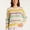 Montagut Pulls-Pull ajouré en coton - Danika 77-Bleu ciel