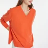 Montagut Les Incontournables-Pull ample à fentes en cachemire - Alienor 15-Orange