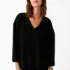 Montagut Les Incontournables-Pull ample à fentes en cachemire mélangé - Darius 09-Gris moyen