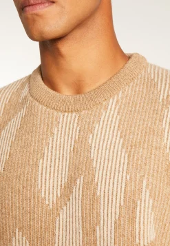 Montagut Pulls-Pull ample à jeu de maille laine et cachemire - Tanguy 88-Camel
