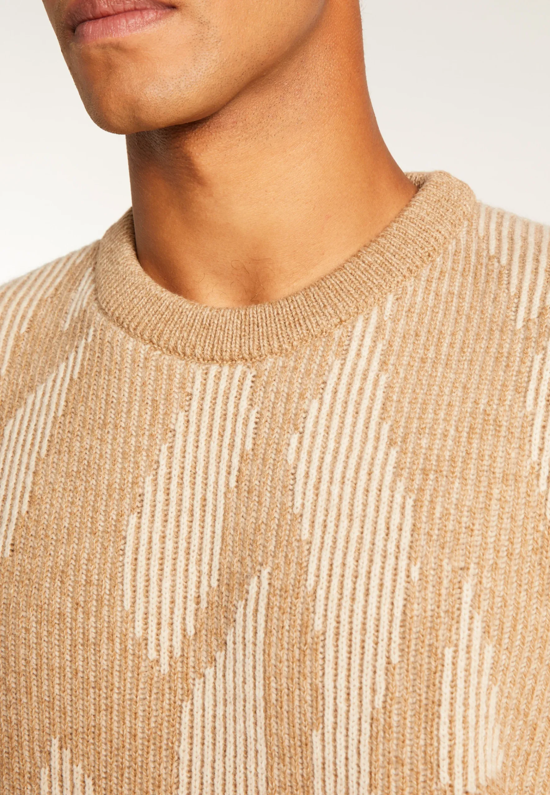 Montagut Pulls-Pull ample à jeu de maille laine et cachemire - Tanguy 88-Camel