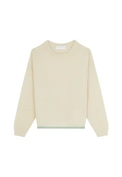 Montagut Pulls-Pull ample bicolore en mohair - Gaby 82-Ecru
