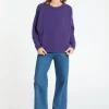 Montagut Les Incontournables-Pull ample cachemire et laine - Davina 17-Violet