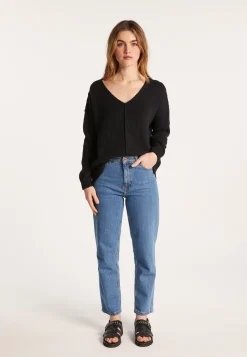 Montagut Pulls-Pull ample coton et lin - Nathalie 05-Bleu marine