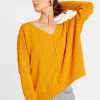 Montagut Pulls-Pull ample coton et lin - Nathalie 08-Jaune