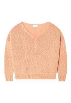 Montagut Pulls-Pull ample coton et lin - Nathalie 24-Rose clair