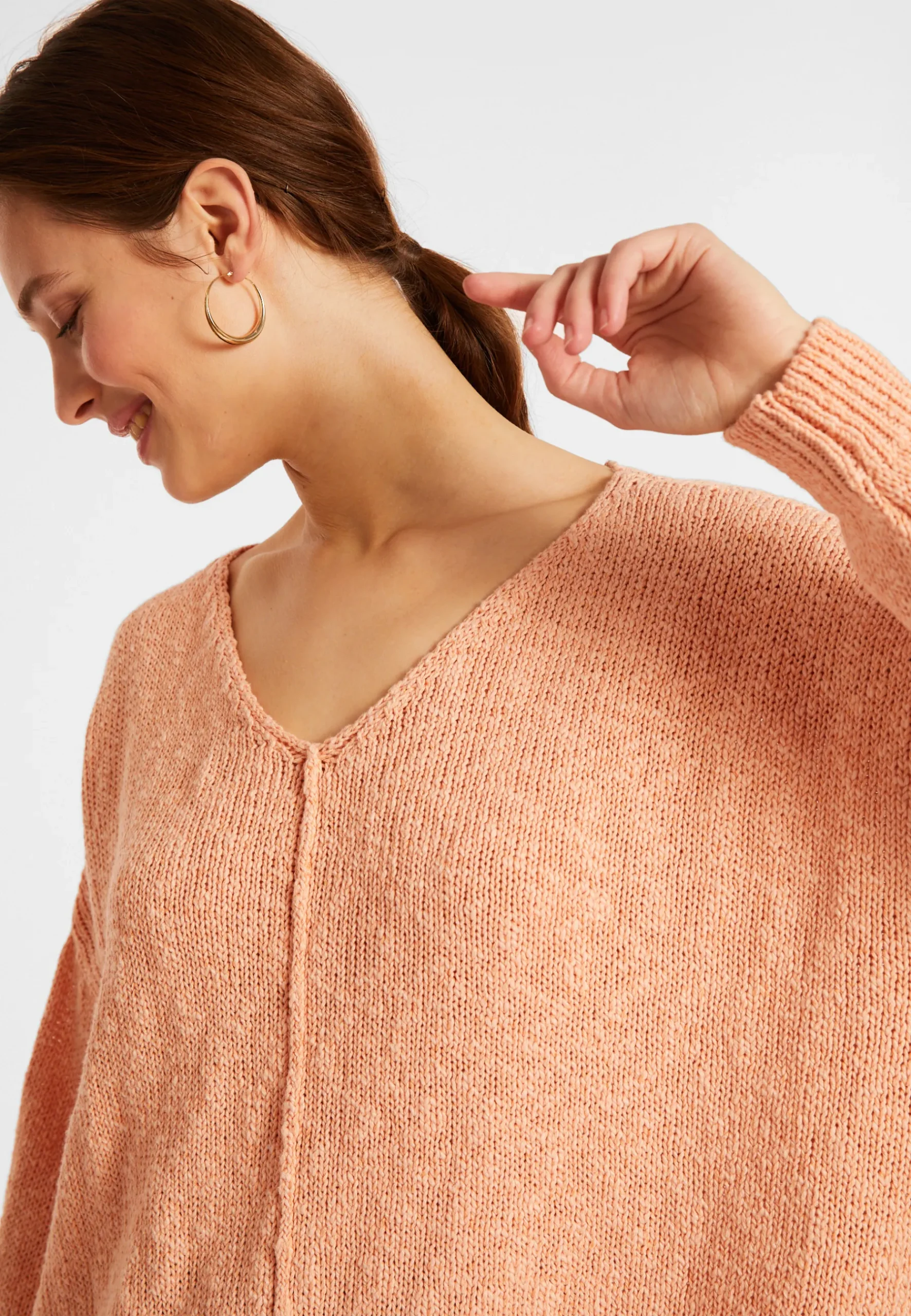 Montagut Pulls-Pull ample coton et lin - Nathalie 24-Rose clair