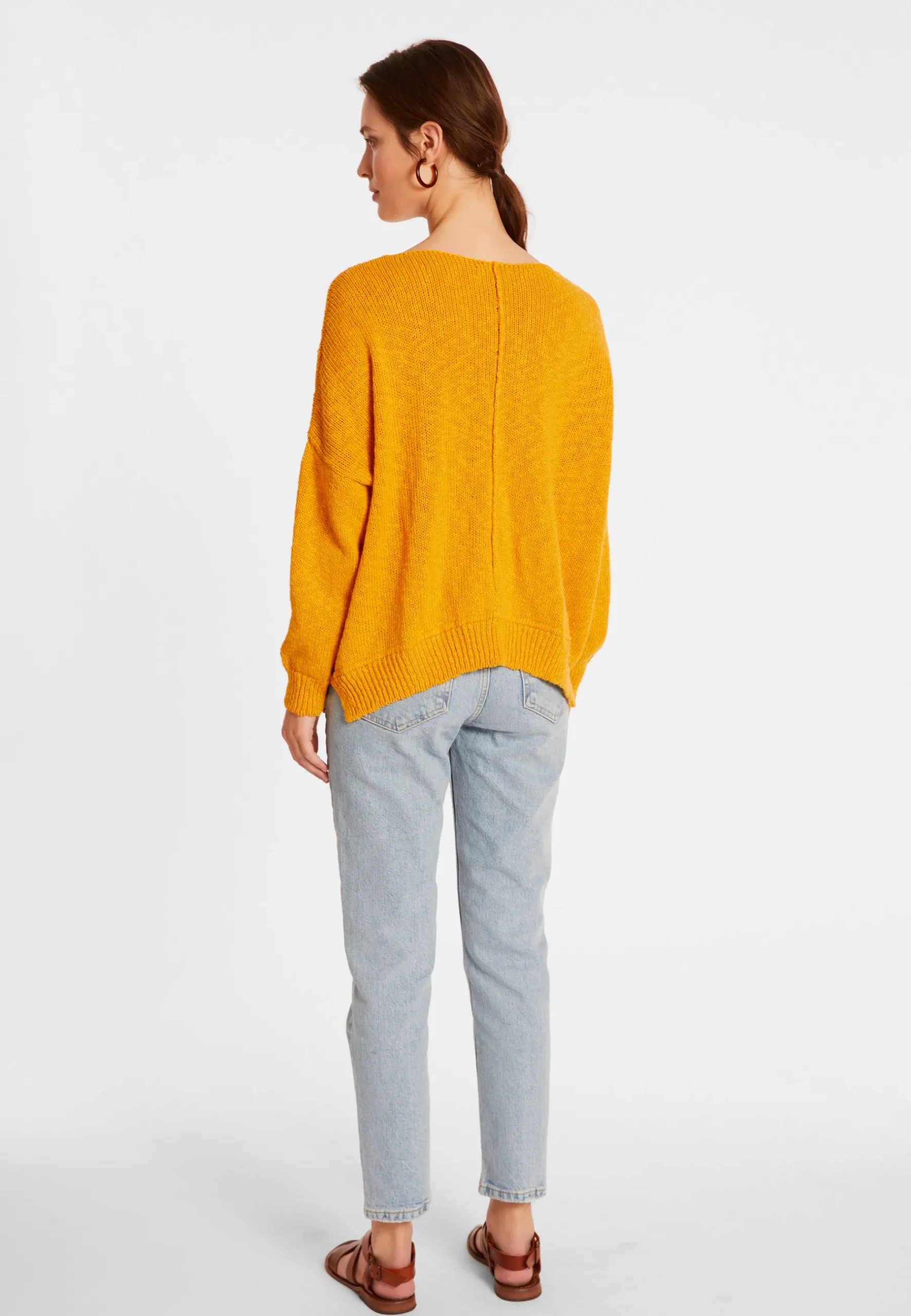 Montagut Pulls-Pull ample coton et lin - Nathalie 08-Jaune