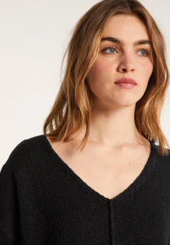 Montagut Pulls-Pull ample coton et lin - Nathalie 05-Bleu marine
