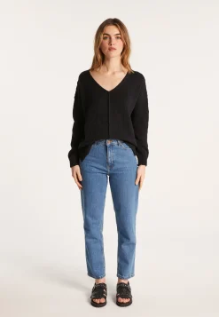 Montagut Pulls-Pull ample coton et lin - Nathalie 05-Bleu marine