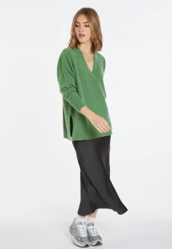 Montagut Pulls-Pull ample en cachemire et laine - Chloé 22-Vert moyen