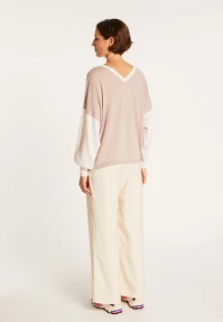 Montagut Pulls-Pull ample en cachemire light - Maya 13-Beige moyen