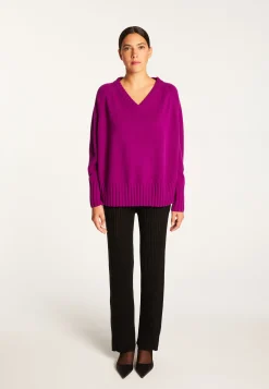 Montagut Pulls-Pull ample en laine - Vivienne 17-Violet