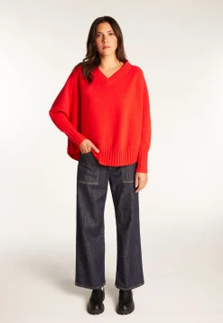 Montagut Pulls-Pull ample en laine - Vivienne 52-Rouge